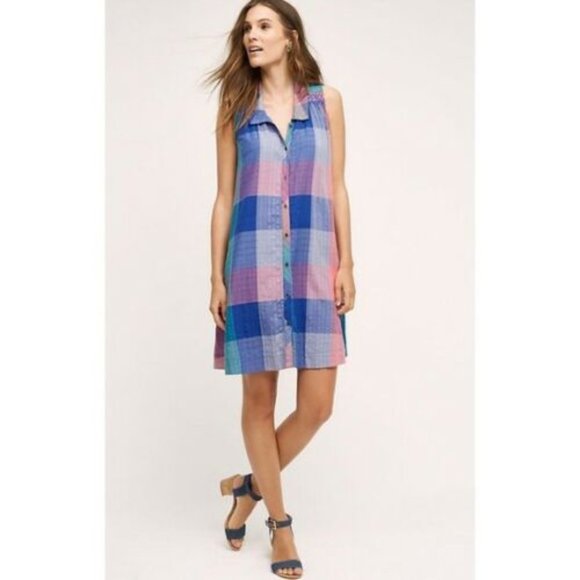 Holding Horses Ronan Plaid Sleeveless Dress HW9720 - Picture 9 of 10